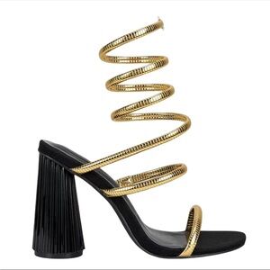 NWOB $90 Azalea Wang “Inderpal” Ankle Wrap Dress Sandals – Size 8